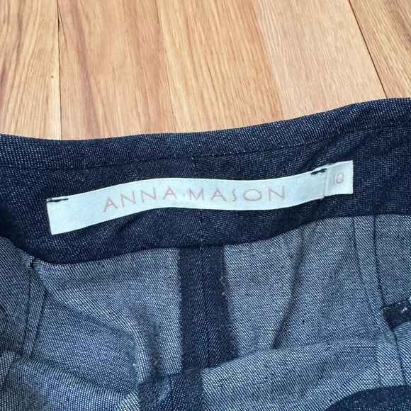 Anna Mason London Denim Flare pants, culotte style size 10, like new - Picture 4 of 9